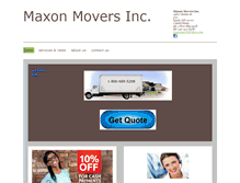 Tablet Screenshot of maxonmovers.com